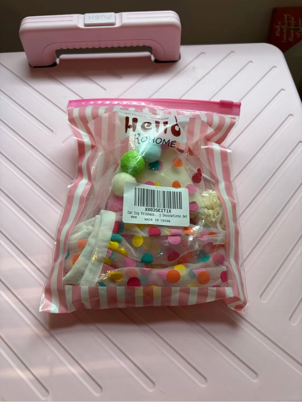 Festive Polka Dot Party Hat & Collar Set for Cats - Multicolor